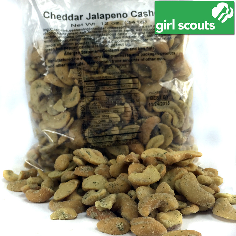 Girl Scouts 12 oz Bag of Cheddar Jalapeno Cashews - $5.99 SHIPS FREE
