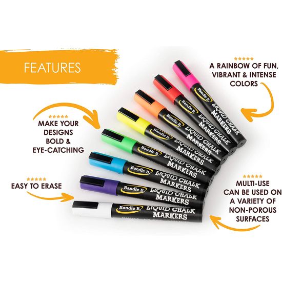 Meatball.ThatDailyDeal - EXTREME SGD - Liquid Chalk Markers - 8 Vibrant ...