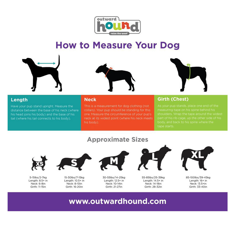outward hound size chart