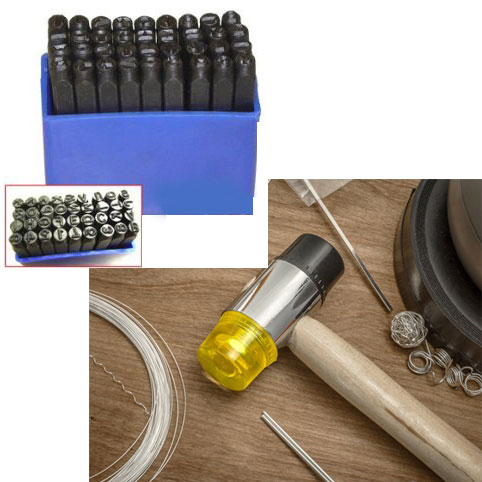 EXTREME SGD - CLEARANCE - 36 Piece Number & Letter Punch Set with Dual Head 8oz Mallet Combo Set! You get BOTH the Number / Letter set AND the Mallet! Great for custom jewelry etc - SHIPS FREE!